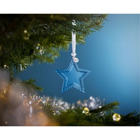 Christmas Star Ornament Topaz Ice