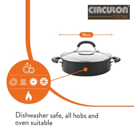 Anodized Non-Stick Saut&eacute; Pan 28cm