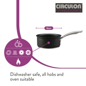 Excellence Hard Anodized Milkpan 16cm
