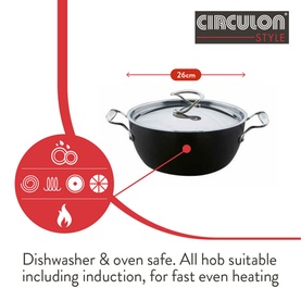 Total Hard Anodized Casserole Dish 24cm