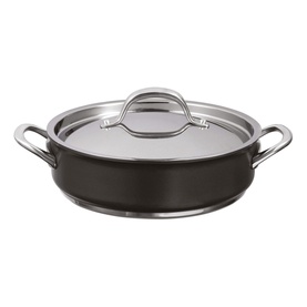 Circulon Excellence 24cm Sauteuse in black with stainless steel lid and dual handles