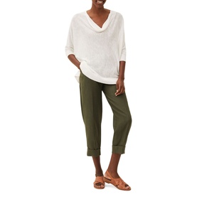 Clare Linen Cowl Neck Top