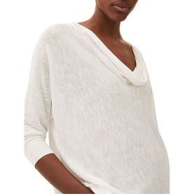 Clare Linen Cowl Neck Top