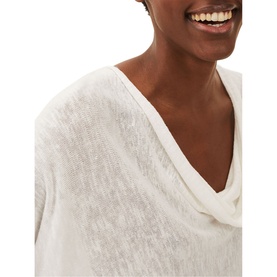 Clare Linen Cowl Neck Top
