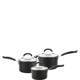 Total Hard Anodized 3 Piece Saucepan Set