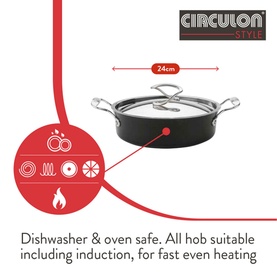 Style Hard Anodized Sauteuse Pan 24cm