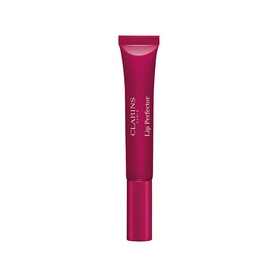 Clarins Instant Light Natural Lip Perfector Balm lip gloss in deep berry-pink squeeze tube, 12ml