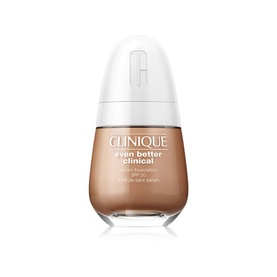 Clinique Even Better Clinical Serum Foundation SPF20 30ml in warm tan shade, glass bottle with white twist cap