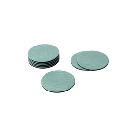 Caspari Box of 8 Coasters in blue, round textured design, 10cm diameter, shown as a set of eight