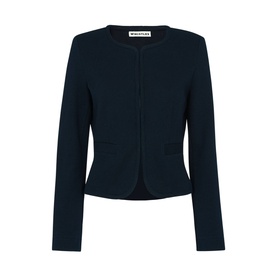 Collarless Jersey Jacket