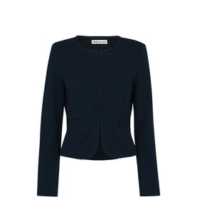 Collarless Jersey Jacket