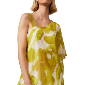 Coline Asymmetric Silk Blend Blouse