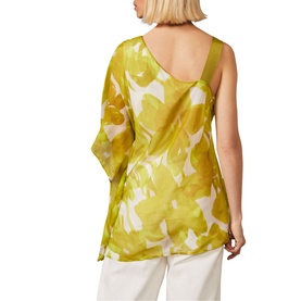 Coline Asymmetric Silk Blend Blouse