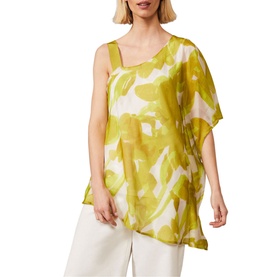 Coline Asymmetric Silk Blend Blouse