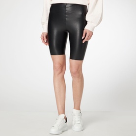 Faux Leather Bike Shorts