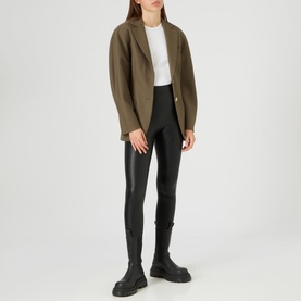 Faux Leather Croc Effect Leggings