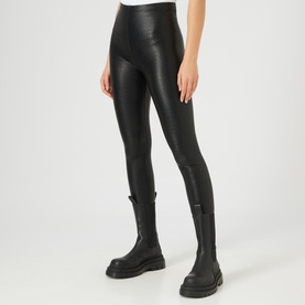 Faux Leather Croc Effect Leggings