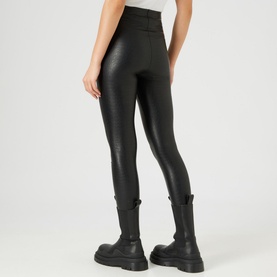 Faux Leather Croc Effect Leggings