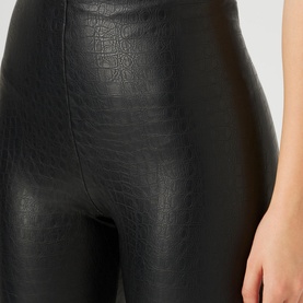 Faux Leather Croc Effect Leggings