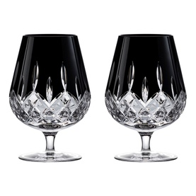 Connoisseur Lismore Black Brandy Balloon Pair