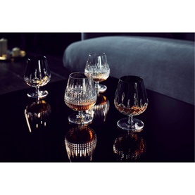 Connoisseur Lismore Black Brandy Balloon Pair