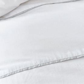 Halstead Pleat Duvet Set White-Grey