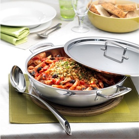 3-Ply Stainless Steel Shallow Casserole 30cm
