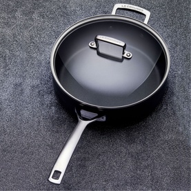 Toughened Non-Stick Saut&eacute; Pan With Glass Lid 26cm