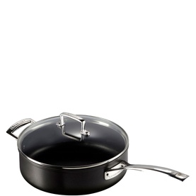Toughened Non-Stick Saut&eacute; Pan With Glass Lid 26cm