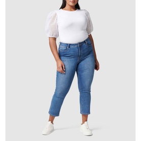Embroidered Organza Sleeve Top
