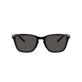 Dolce & Gabbana 0DG6145 Square Sunglasses in black with dark grey lenses and acetate frame, front view