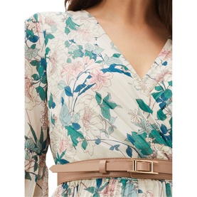 Dani Pleated Belted Midi Dress