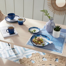 Blue Haze Set of Four Coupe Dinner Plates