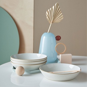 Impression Cream Set of Four Pasta Bowls