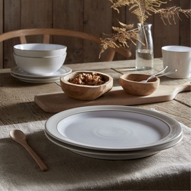 Natural Canvas Set of Four Dinner Plates