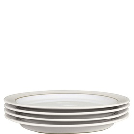 Natural Canvas Set of Four Dinner Plates