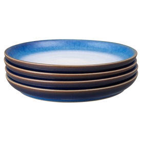 Blue Haze Set of Four Medium Coupe Plates