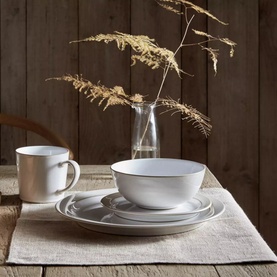 Natural Canvas 12-Piece Tableware Set