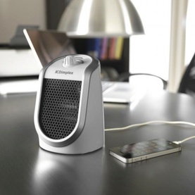 Desk Friend Ceramic Fan Heater with USB Charging Port