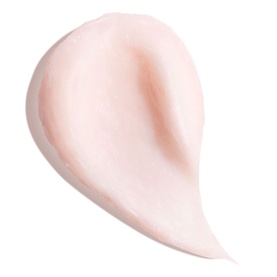Dior Prestige La Mousse Micellaire Face Cleanser texture swatch showing a soft pink cream consistency