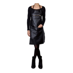 Leather Apron With Zipper