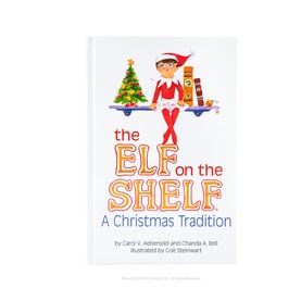 Elf on a Shelf Girl Scout Elf book cover featuring illustrated elf with Christmas tree and title text on white background