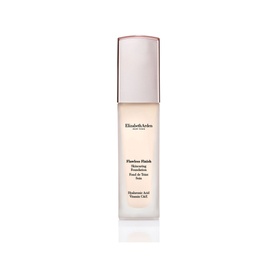 Elizabeth Arden Flawless Finish Skincaring Foundation 30ml in pale beige pump bottle with rose gold cap
