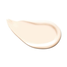 Elizabeth Arden Flawless Finish Skincaring Foundation cream swatch in pale ivory tone, showing smooth, lightweight texture