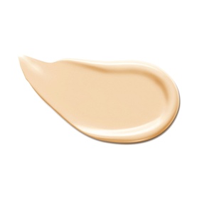 Elizabeth Arden Flawless Finish Skincaring Foundation swatch in a light beige tone, showing smooth creamy texture