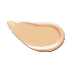 Elizabeth Arden Flawless Finish Skincaring Foundation swatch in a light beige shade, showing creamy texture on white background