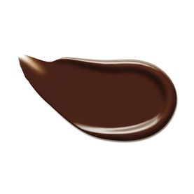 Elizabeth Arden Flawless Finish Skincaring Foundation swatch in deep chocolate brown shade, showing smooth liquid texture