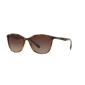 Emporio Cat Eye Sunglasses EA4073 in brown tortoiseshell with gradient lenses and slim temples