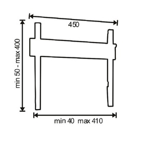 EasyFour 20 - 46 Inch - Max VESA 400 x 400 Flush Bracket