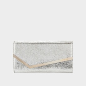 Emmie Glitter Leather Clutch